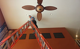 Light fixture replacement in high ceiling